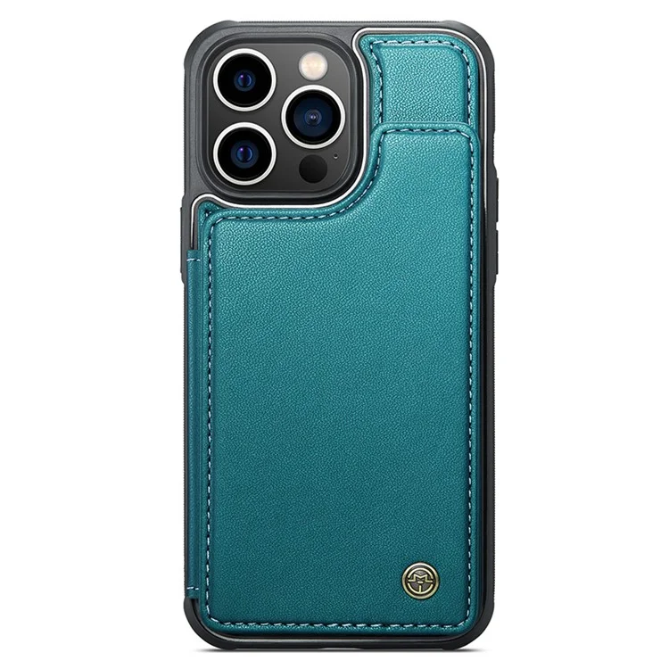 CASEME C22 Series для чехла iPhone 13 Pro Litchi Texture Phone Cover с 4 слотами для карт - зеленый