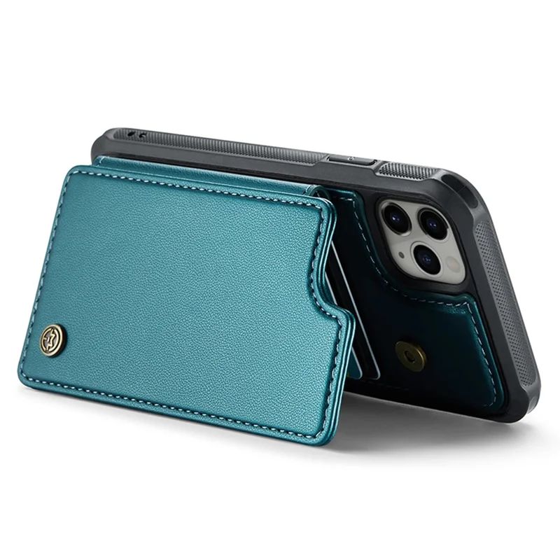 For iPhone 11 Pro Max Phone Case CASEME C22 Leather Back Cover with RFID Blocking Card Slots - Green