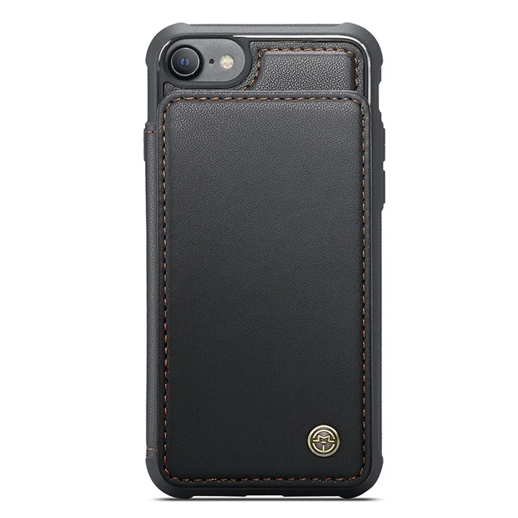 caseme c22 -serie für iphone 6 / 6s / 7 / 8 / se (2020) / se (2022) case card holder telefon kickstand cover - schwarz