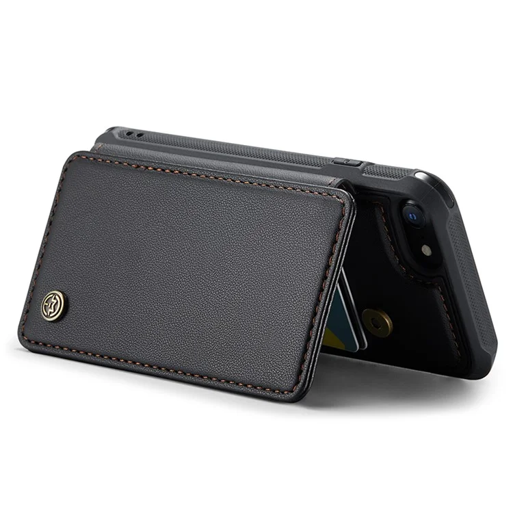 CASEME C22 Serie per iPhone 6 / 6s / 7 / 8 / SE (2020) / SE (2022) Custodia Porta Schede Supporto Telefono - Nero