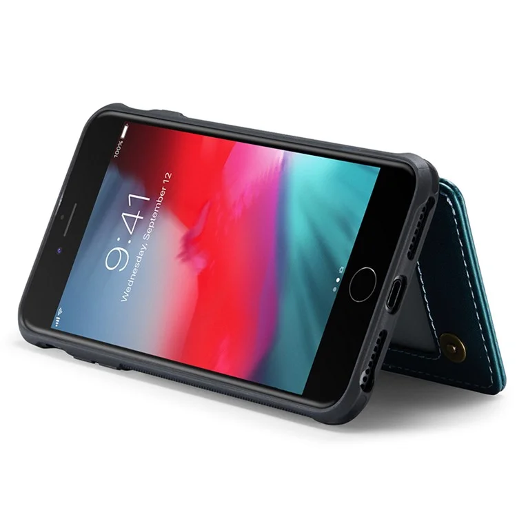 CASEME C22 Serie per iPhone 6 Plus 5,5 pollici / 7 Plus 5,5 pollici / 8 Plus 5,5 pollici / 6s Plus 5,5 pollici Custodia per telefono RFID Blocking Leather Cover - Verde