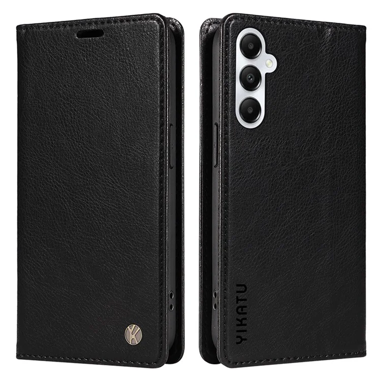 YIKATU YK-006 For Samsung Galaxy A05s 4G Case Drop Proof Leather Wallet Magnetic Closing Cover - Black