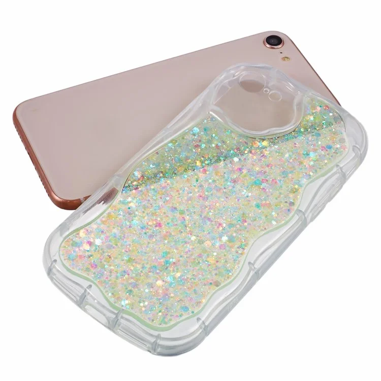 Série JTW pour étui iPhone 7 / 8 / SE (2020) / SE (2022) Paillettes Sequins Couverture de téléphone arrière - Vert