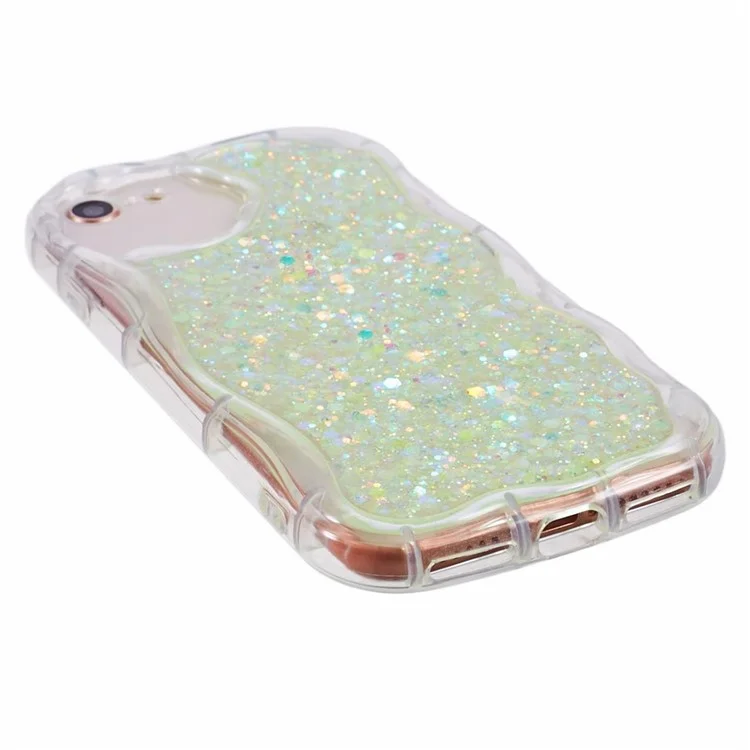 Série JTW pour étui iPhone 7 / 8 / SE (2020) / SE (2022) Paillettes Sequins Couverture de téléphone arrière - Vert