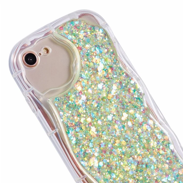 Série JTW pour étui iPhone 7 / 8 / SE (2020) / SE (2022) Paillettes Sequins Couverture de téléphone arrière - Vert