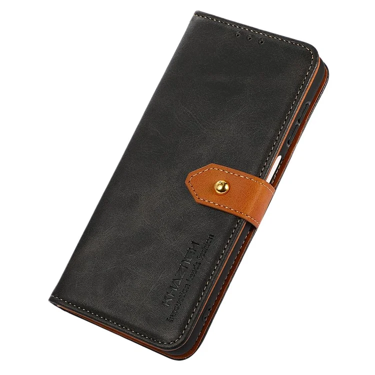 KHAZNEH For Xiaomi Redmi 13C 4G / 13C 5G / Poco C65 4G / Poco M6 5G / 13R 5G Case PU Leather Fully Wrapped Phone Cover - Black