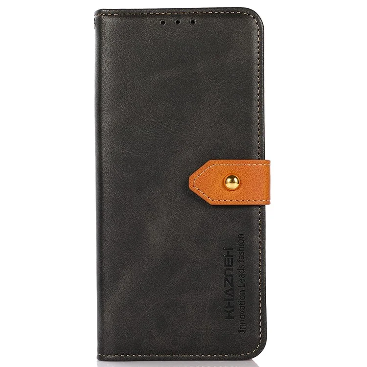 KHAZNEH For Xiaomi Redmi 13C 4G / 13C 5G / Poco C65 4G / Poco M6 5G / 13R 5G Case PU Leather Fully Wrapped Phone Cover - Black