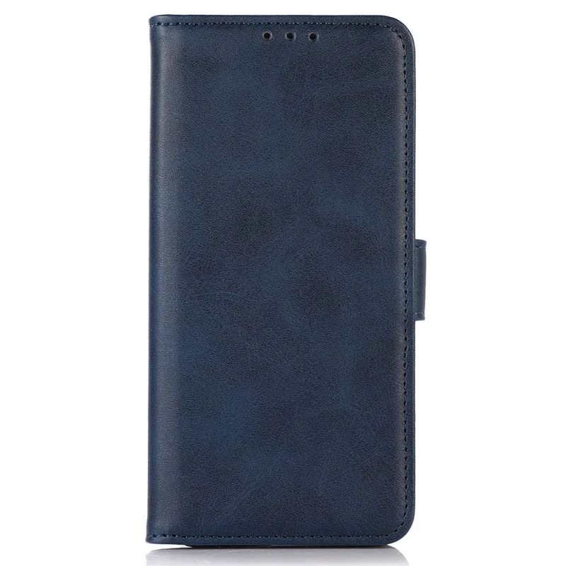 For Xiaomi Redmi 13C 4G / 13C 5G / Poco C65 4G / Poco M6 5G / 13R 5G Case Cowhide Texture Foldable Stand Phone Cover - Blue