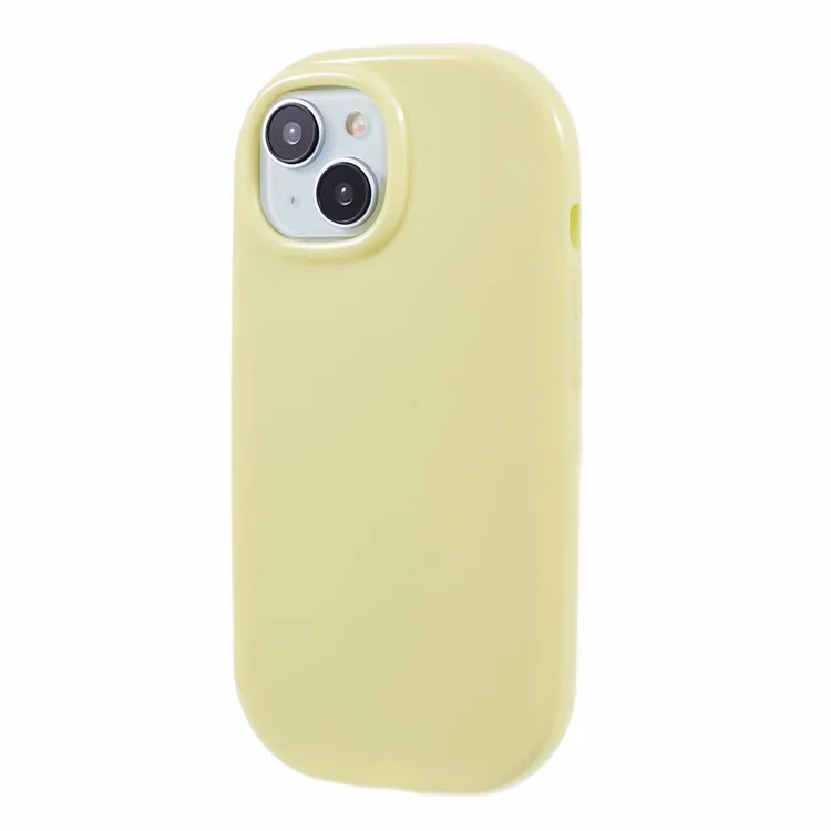 Série JQ Pour le Couvercle TPU de la Forme de Jelly Iphone 13 Forme à Gratter (Big Arrière-trou D'objectif) - Jaune