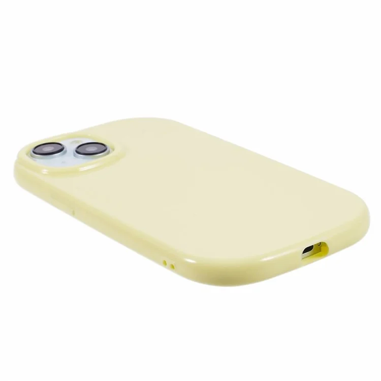 Série JQ Pour le Couvercle TPU de la Forme de Jelly Iphone 13 Forme à Gratter (Big Arrière-trou D'objectif) - Jaune