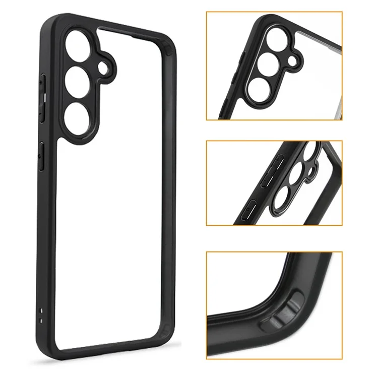 For Samsung Galaxy S24+ Case Anti-collision TPU + PC Phone Cover Dustproof Phone Shell