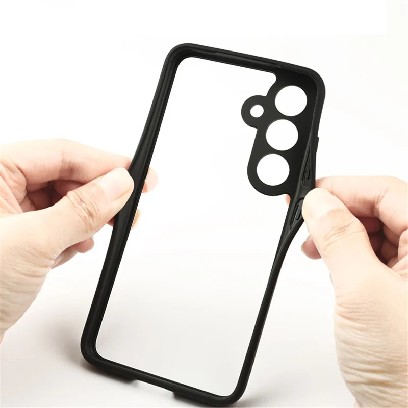 Para Samsung Galaxy S24 Capa de Smartphone Slim-Fit Resistente à Poeira Capa de PC + TPU