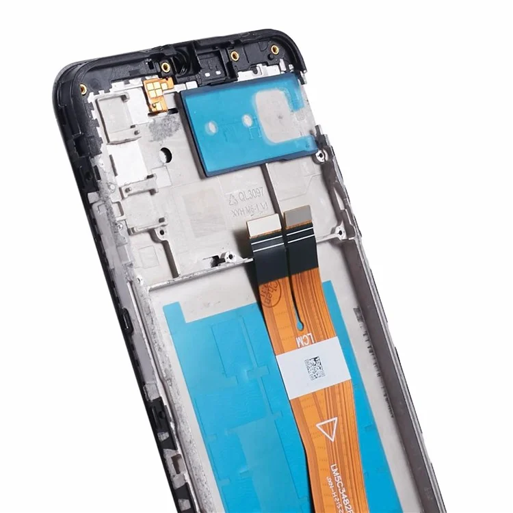 Para Samsung Galaxy A02s A025 (166.5x75.9x9.2mm) Pantalla LCD y Ensamblaje de Digitalizador de Grado C + Marco (sin Logotipo)
