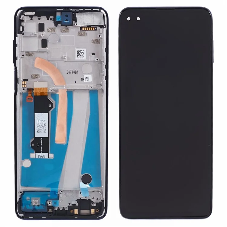 For Motorola Moto G 5G Plus XT2075 Grade B LCD Screen and Digitizer Assembly + Frame Replacement Part (without Logo) - Blue