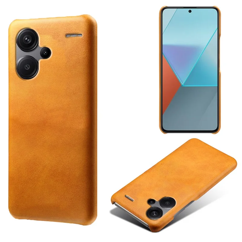 Xiaomi Redmi Note 13 Pro+ 5G-taske, kuetsstruktur af PC, anti-skrab telefonbeskyttelsesdæksel - Orange