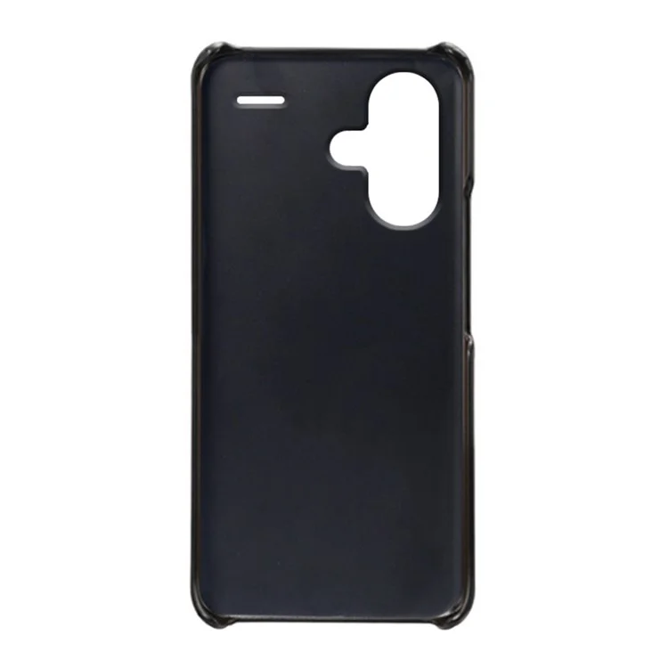 Чехол для Xiaomi Redmi Note 13 Pro+ 5G, двойные слоты для карт, ПУ + ПК, тонкий чехол для телефона - черный