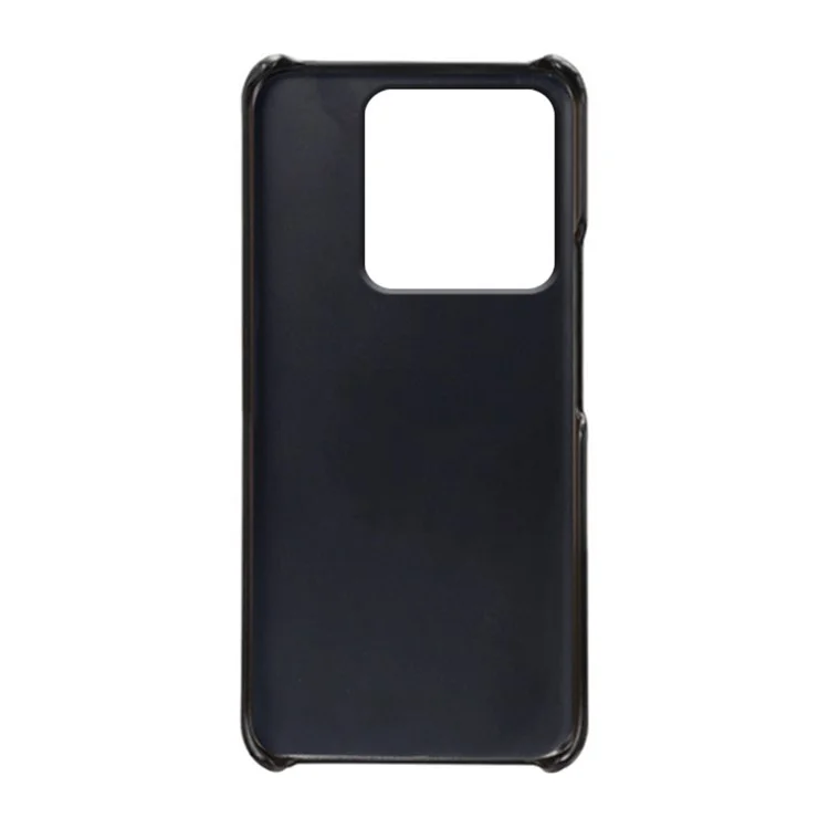 Per Xiaomi Redmi Note 13 5G Case Dual Card Slots Shockproof Case PU+PC Slim Phone Case - Black