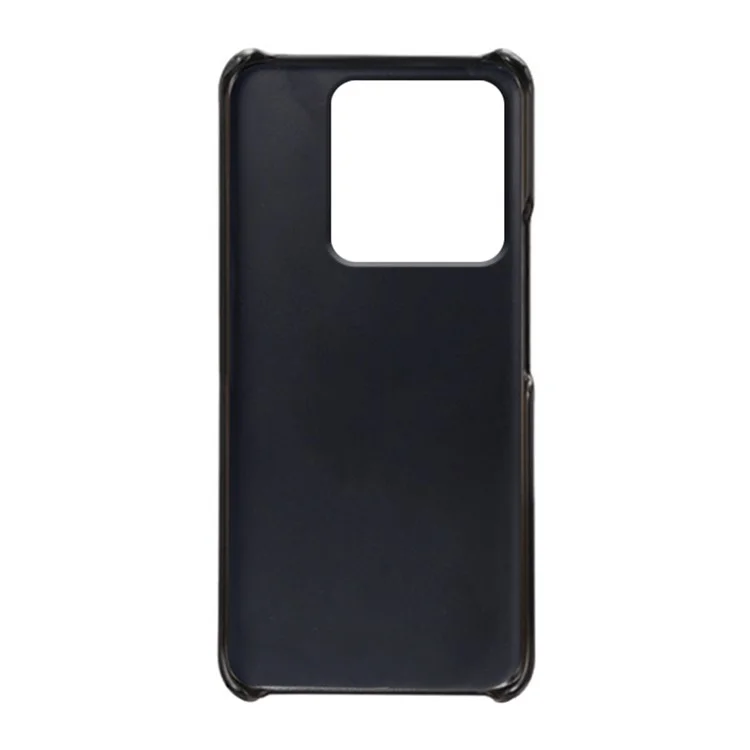For Xiaomi Redmi Note 13 Pro 5G / Poco X6 5G Slim Case Shockproof PU+PC Phone Cover with Dual Card Slots - Black