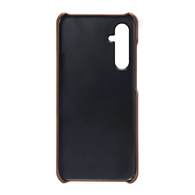 For Samsung Galaxy S23 FE Case PU Leather + PC Anti-Scratch Calf Texture Phone Cover - Brown