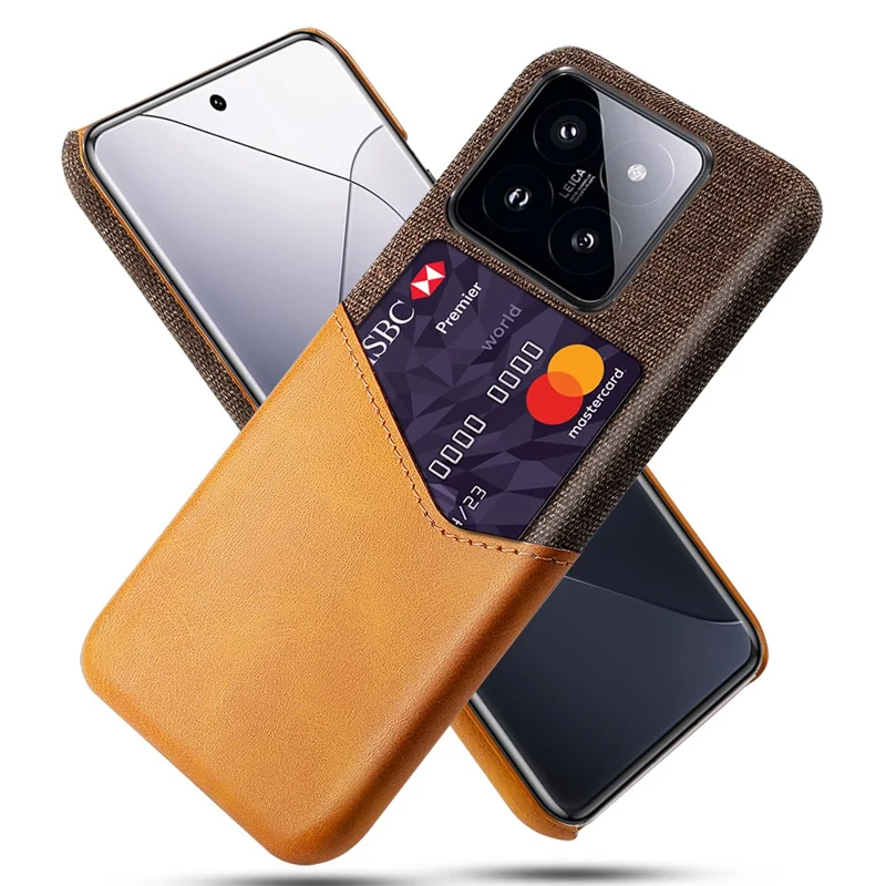 غطاء هاتف بملمس قماشي لهواوي 14 واقي ومقاوم للصدمات من مادة البولي يوريثان + البولي كربونات - برتقالي