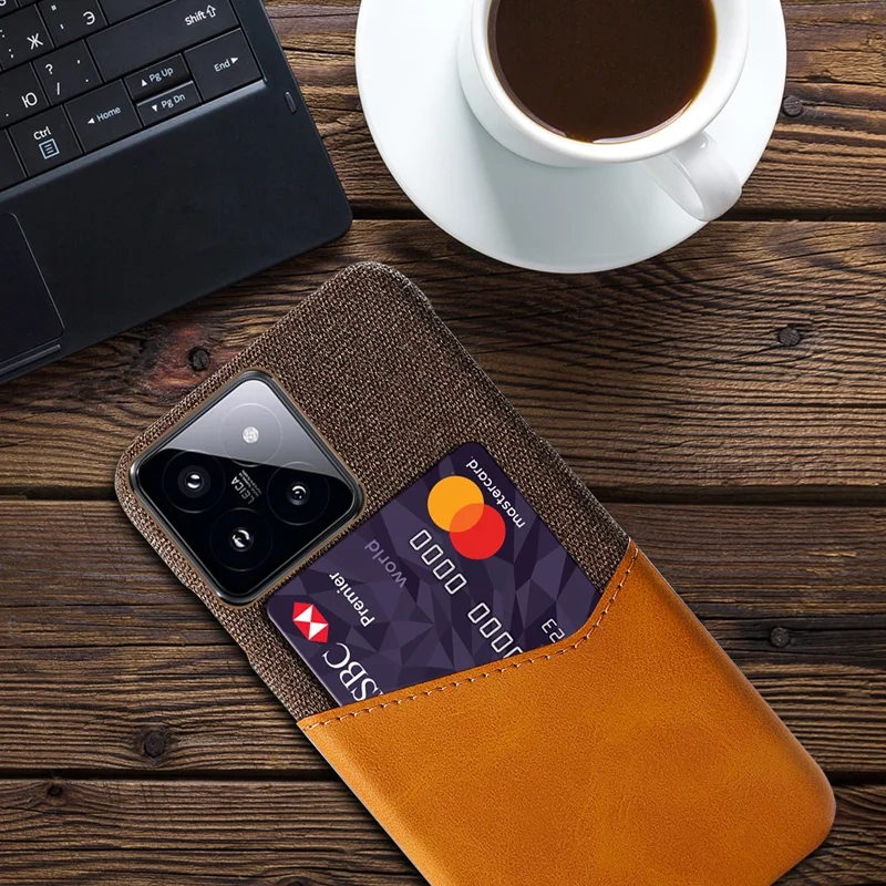 غطاء هاتف بملمس قماشي لهواوي 14 واقي ومقاوم للصدمات من مادة البولي يوريثان + البولي كربونات - برتقالي