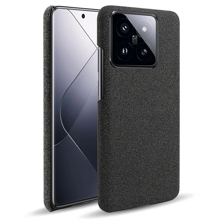 Slim Smartphone Cover for Xiaomi 14 Case Shockproof Cloth+PC Phone Shell - Black