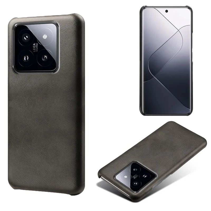 For Xiaomi 14 Pro Slim-Fit PU Leather + PC Calf Texture Case Protective Phone Cover - Black