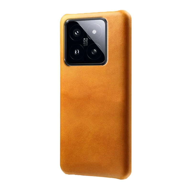 For Xiaomi 14 Pro Slim-Fit PU Leather + PC Calf Texture Case Protective Phone Cover - Orange