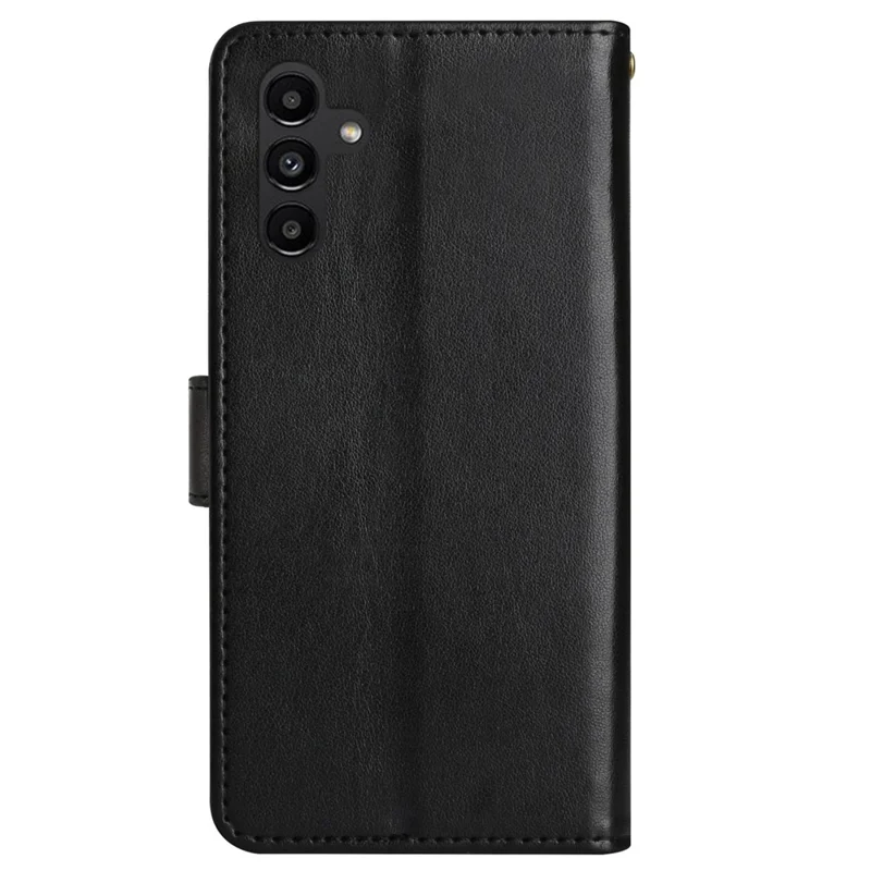 For Samsung Galaxy S24 Leather Case Butterfly Imprinted Phone Wallet Cover - Black