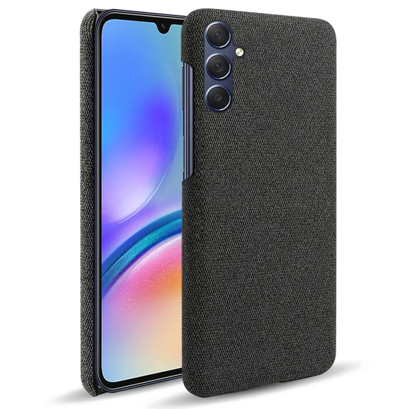 Stoßfeste Hülle für Samsung Galaxy A05s 4G Case Cloth+PC Handy-Schale - Schwarz