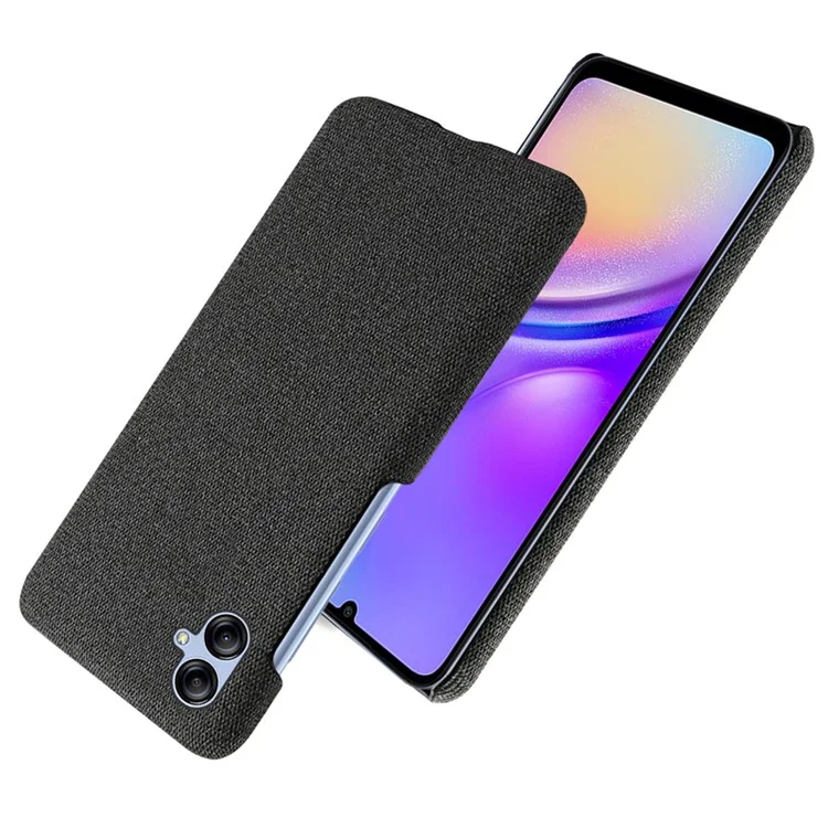 Custodia per Smartphone Samsung Galaxy A05 4G Caso Antipolvere Tessuto+Guscio in PC - Nero