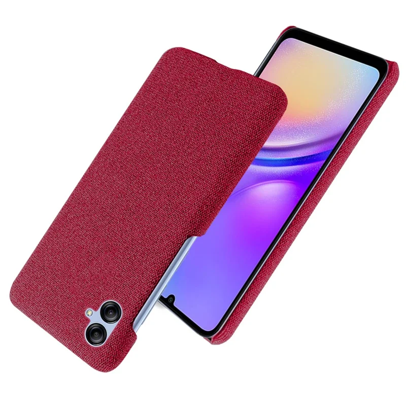 Smartphone Cover for Samsung Galaxy A05 4G Case Dustproof Cloth+PC Phone Shell - Red