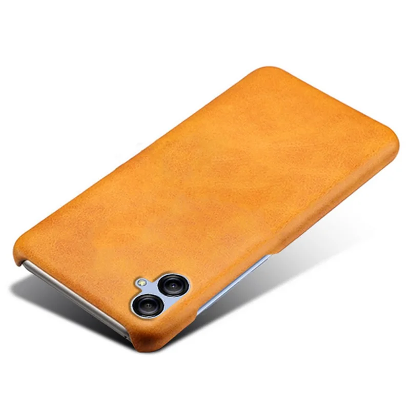 Для Samsung Galaxy A05 4G Calf Texture PU Leather + PC Phone Case Anti-Scratch Phone Cover - Orange