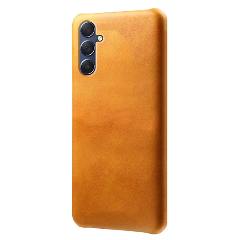 For Samsung Galaxy A05s 4G Case PU Leather + PC Cover Case Ultra-Thin Calf Texture Phone Shell - Orange