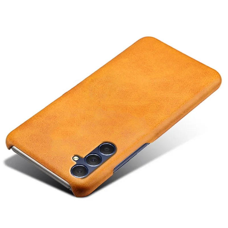For Samsung Galaxy A05s 4G Case PU Leather + PC Cover Case Ultra-Thin Calf Texture Phone Shell - Orange