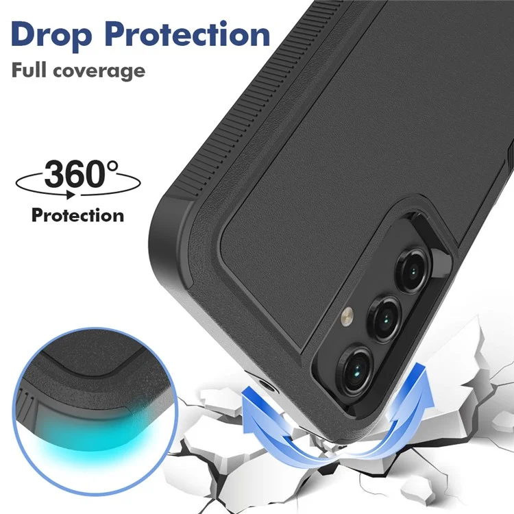 Para Samsung Galaxy A15 5G Case PC+TPU Absorvente de Choque Capa de Telefone - Preto