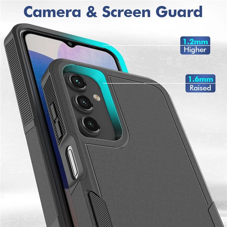 Para Samsung Galaxy A15 5G Case PC+TPU Absorvente de Choque Capa de Telefone - Preto