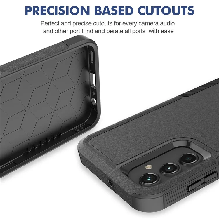 Para Samsung Galaxy A15 5G Case PC+TPU Absorvente de Choque Capa de Telefone - Preto