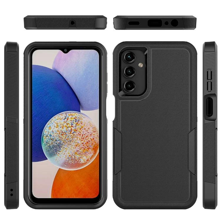 Para Samsung Galaxy A15 5G Case PC+TPU Absorvente de Choque Capa de Telefone - Preto