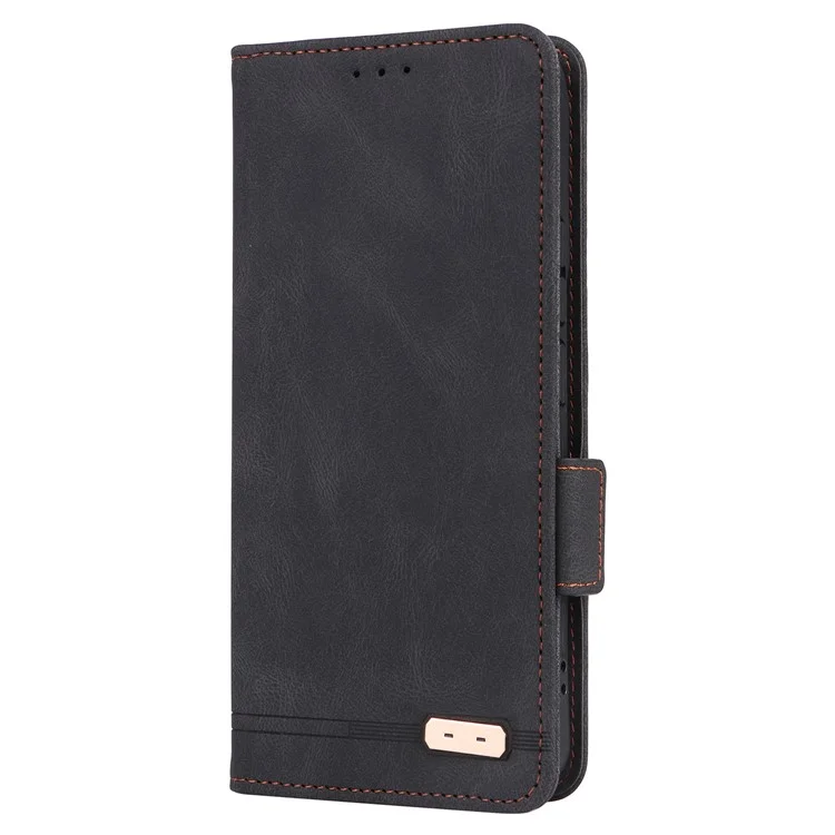 For Xiaomi 14 Pro Dustproof Cell Phone Shell Case PU Leather Wallet Hardware Decor Phone Cover - Black