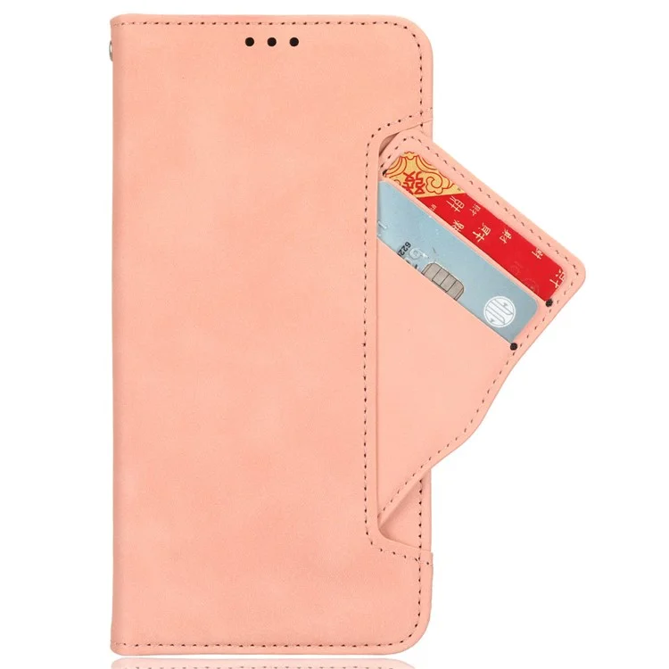 Per Oppo A79 5G / A2 5G / OnePlus Nord N30 SE 5G Custodia Slot per Più Carte Portafoglio in Pelle Copertura del Telefono - Rosa