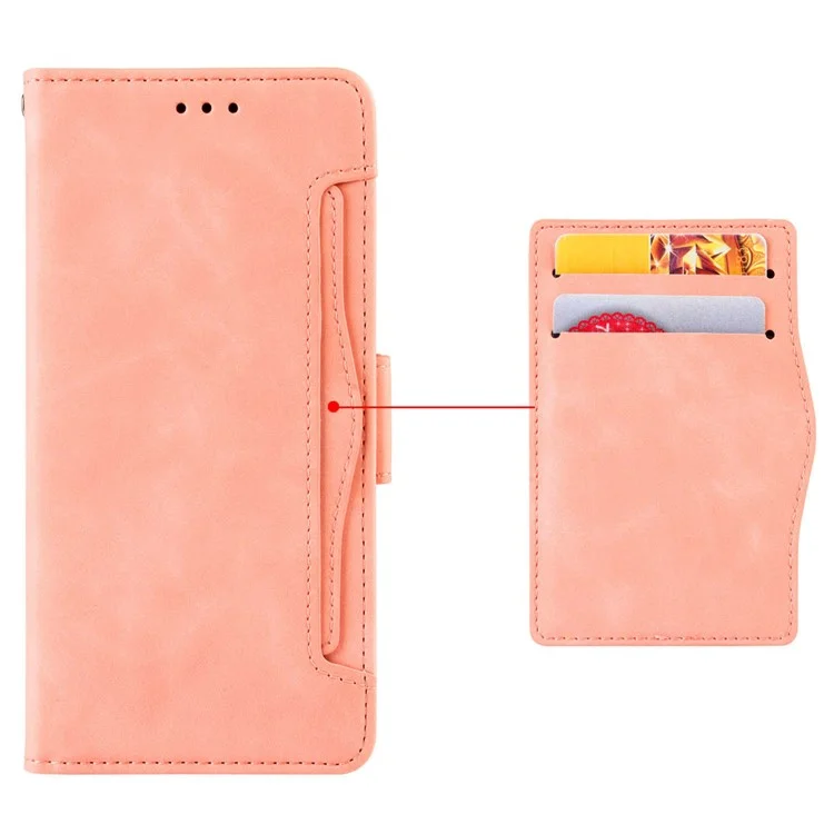 Per Oppo A79 5G / A2 5G / OnePlus Nord N30 SE 5G Custodia Slot per Più Carte Portafoglio in Pelle Copertura del Telefono - Rosa