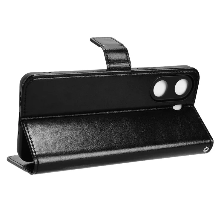Für Xiaomi Redmi 13C / Poco C65 4G Hülle Leder Wallet Handyhalterung Schutzhülle - Schwarz