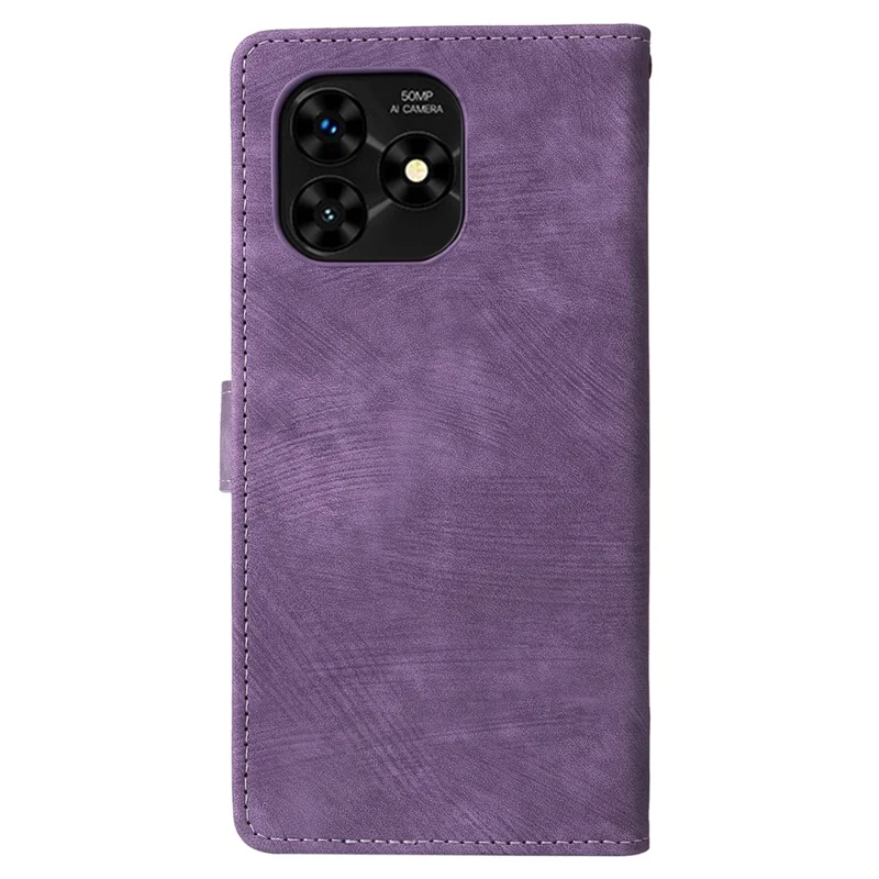 For Umidigi G5 / G5A Case RFID Blocking PU Leather Smartphone Cover with Strap - Purple