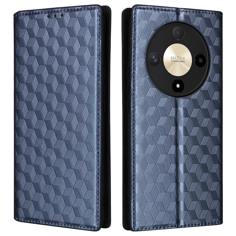 Étui pour Honor Magic6 Lite 5G / X9b 5G / X50, housse portefeuille en cuir magnétique avec fermeture, bleue