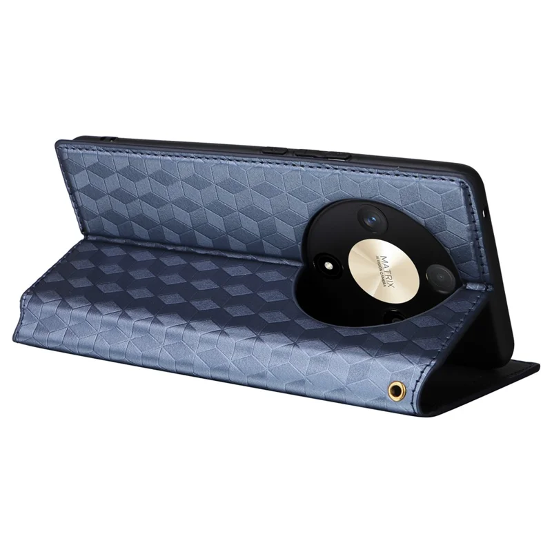 Étui pour Honor Magic6 Lite 5G / X9b 5G / X50, housse portefeuille en cuir magnétique avec fermeture, bleue