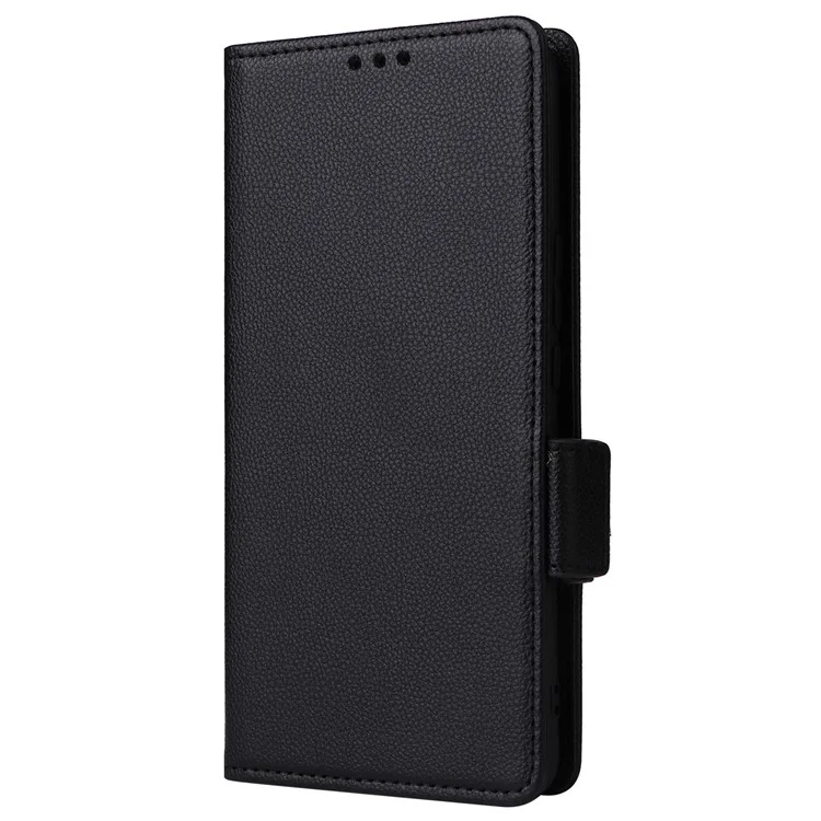 For Honor Magic6 Lite 5G / X9b 5G / X50 Cover PU Leather Wallet Cell Phone Case with Strap - Black