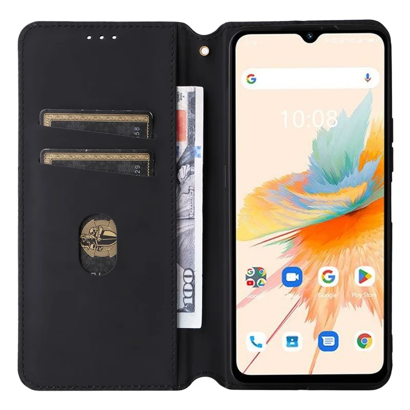For Umidigi A15 / A15C Leather Cover Magnetic Cell Phone Case Wallet - Blue