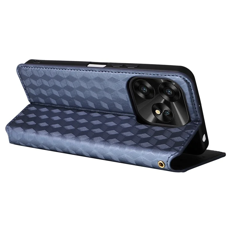 For Umidigi A15 / A15C Leather Cover Magnetic Cell Phone Case Wallet - Blue