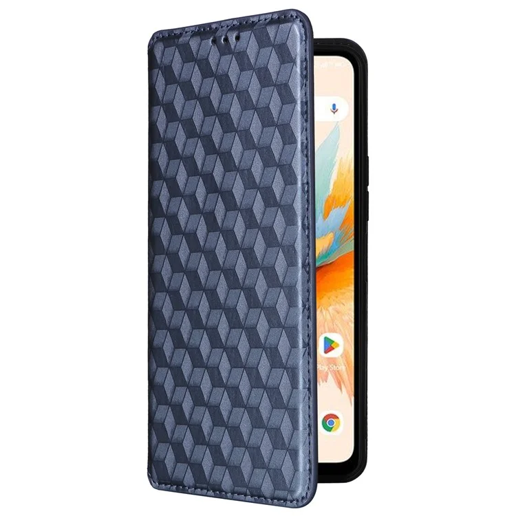 For Umidigi A15 / A15C Leather Cover Magnetic Cell Phone Case Wallet - Blue